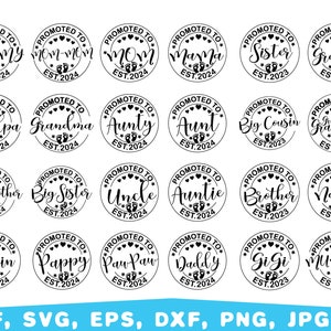 Promoted to mommy svg, Established svg, Baby Announcement svg, Mommy svg, mommy est 2024, coming soon svg, baby shower svg, promoted to dad