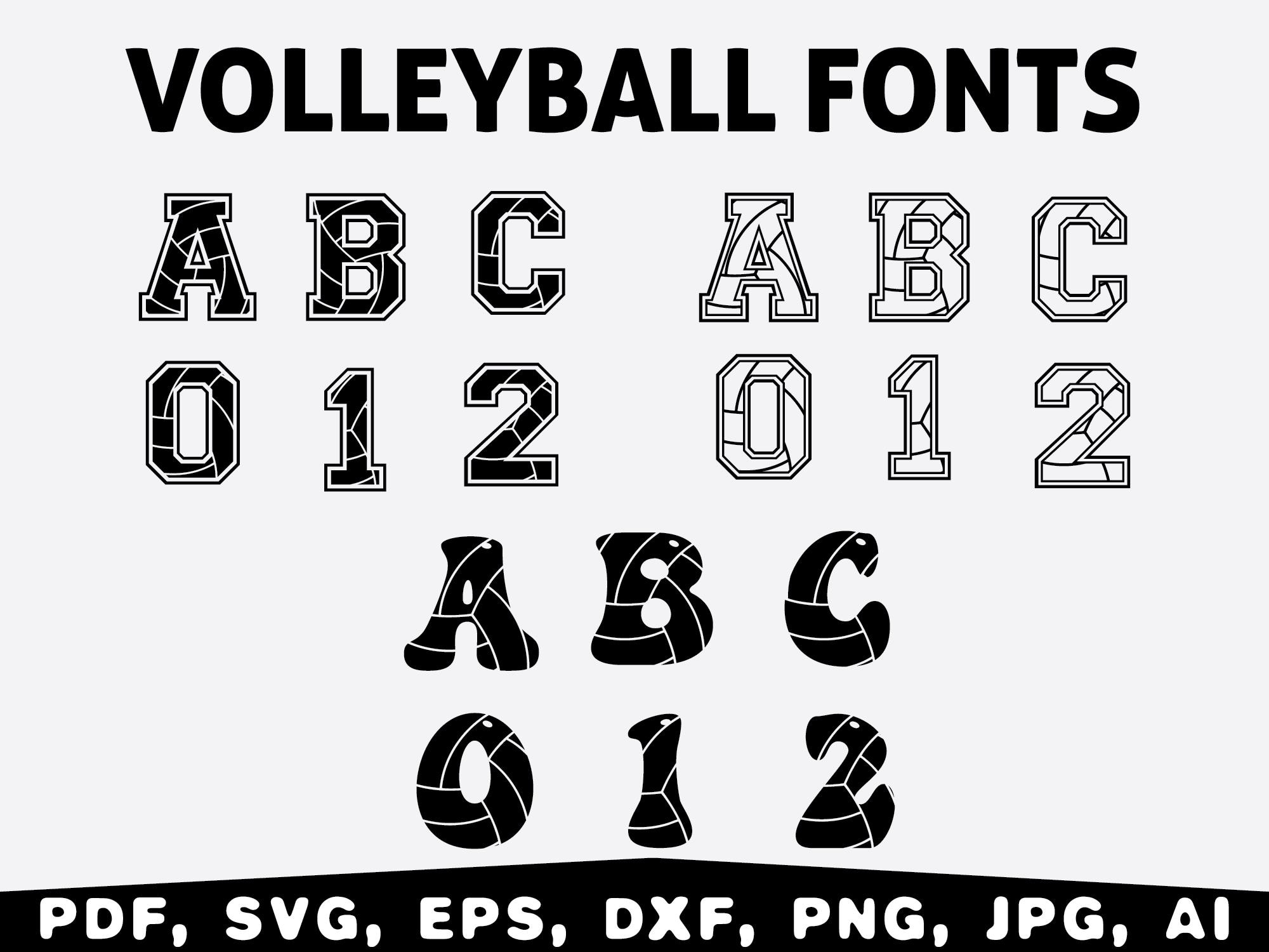 Volleyball Font SVG, PNG, Alphabet Letters (digital Download) - Etsy