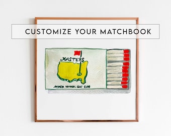 Custom Watercolor Matchbook/Matches Original Painting | Watercolor Art | Matchbook Art | Matchbook Print