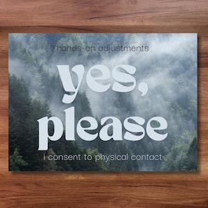 Cartes d'autorisation pour un cours de yoga, lots de cartes postales - Oui, non, merci, aide pratique, cadeau pour professeur de yoga, fournitures de studio, enveloppe non