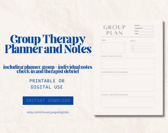 Gruppentherapie-Planer 6er Pack | Therapeutenplaner, Gruppenplaner, Gruppenplaner, Gruppenplaner für Mentale Gesundheit, Gruppenmoderation, Selbstfürsorge