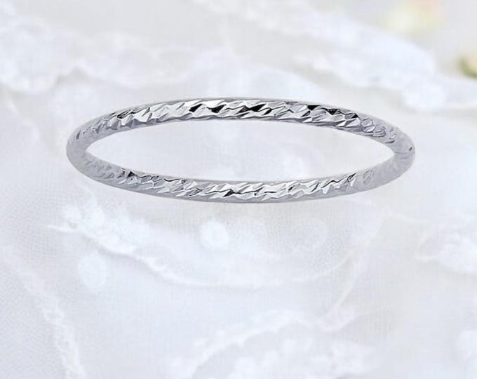 1mm Sterling Silver Engagement Wedding Ring Men’s or Women’s