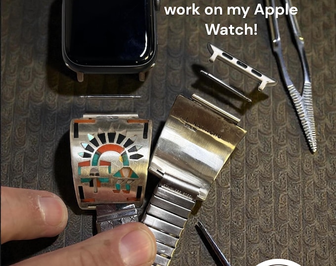 Native American Silversmith Jewelry Repair, Navajo, Zuni, Hopi!  Turn you Old Watch Tips to fit on Apple Watch! Convert to any Apple Watch!