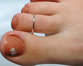 1mm Sterling Silver Stack Toe Rings for Men’s or Women’s