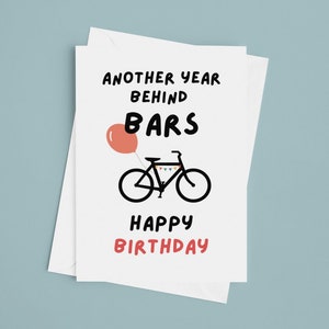 Cyclist Birthday Card, Funny Bike Card, Birthday Card for Bikers, Bicycle-Themed Card, Bike Lovers Birthday Card