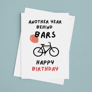 Cyclist Birthday Card, Funny Bike Card, Birthday Card for Bikers, Bicycle-Themed Card, Bike Lovers Birthday Card