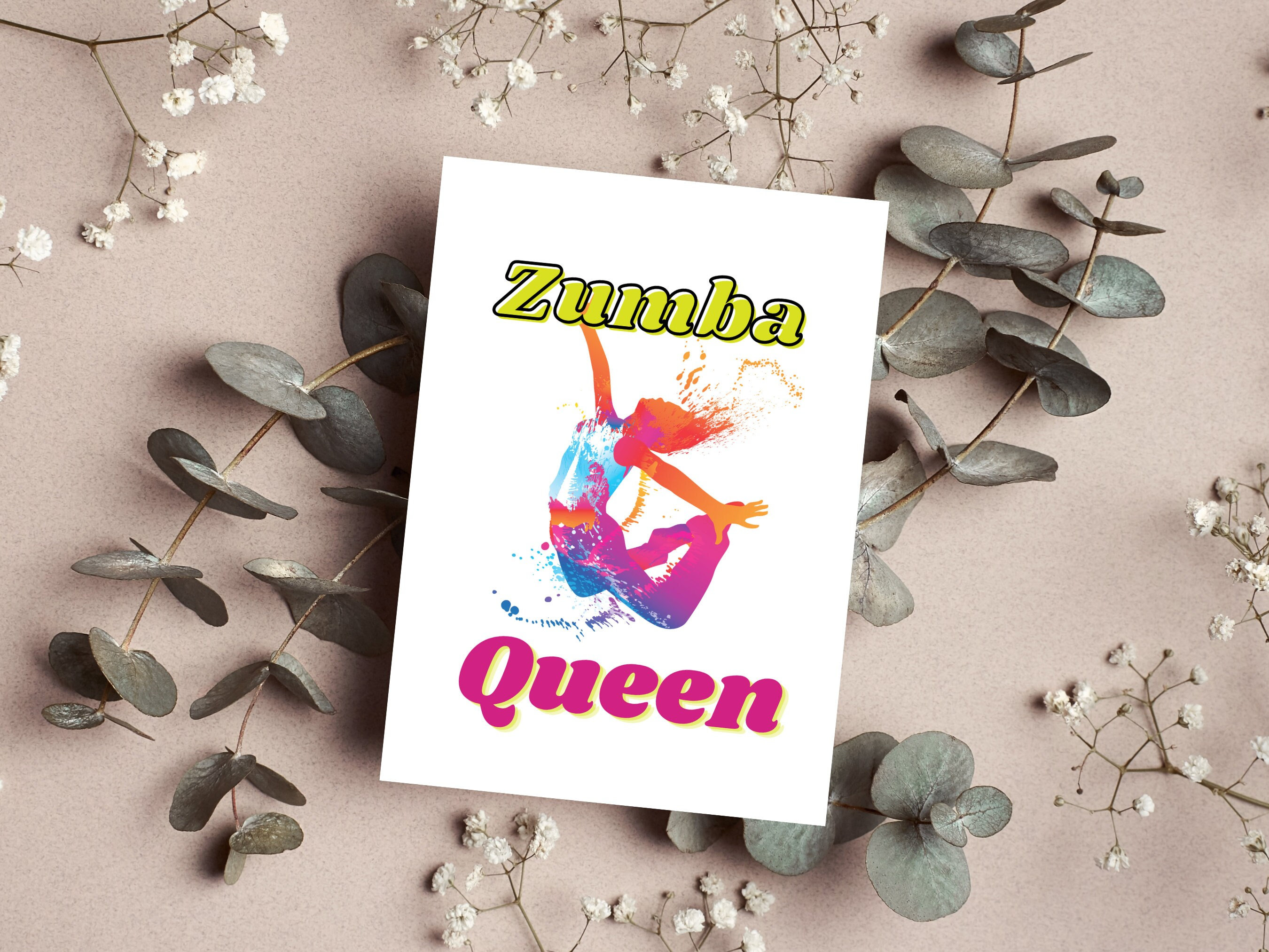 Zumba Birthday Card, Zumba Gifts, Card for Zumba Instructor, Zumba