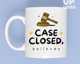 Case Closed Mug - Funny Lawyer or Solicitor Gift, Legal Profession Joke Coffee Cup