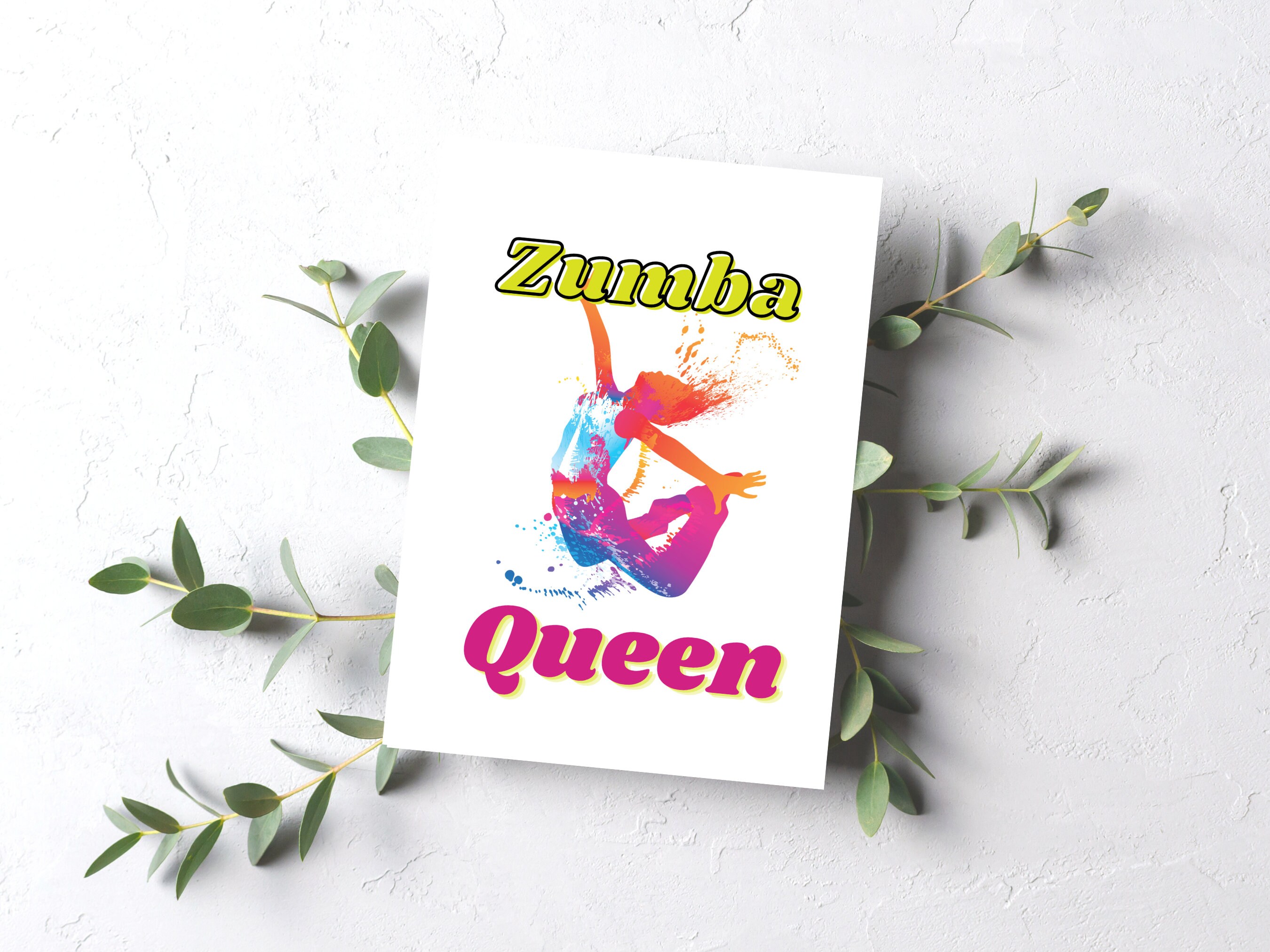 Zumba Birthday Card, Zumba Gifts, Card for Zumba Instructor, Zumba