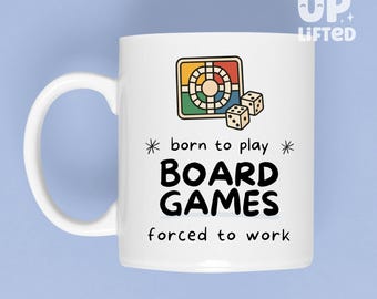 Tasse de jeux de société Born to Play - Cadeau amusant pour les joueurs, tasse de jeu de table