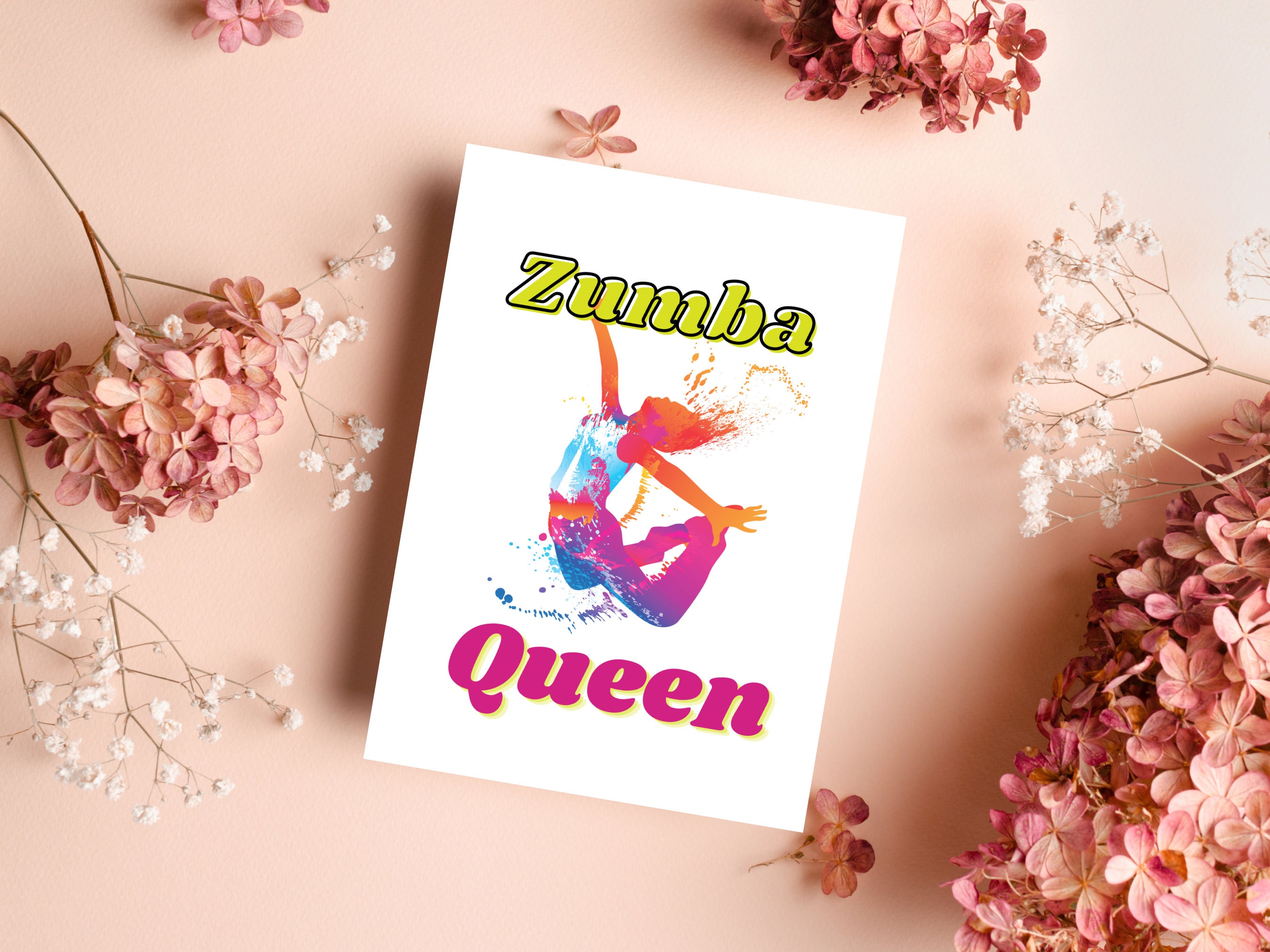 Zumba Birthday Card, Zumba Gifts, Card for Zumba Instructor, Zumba
