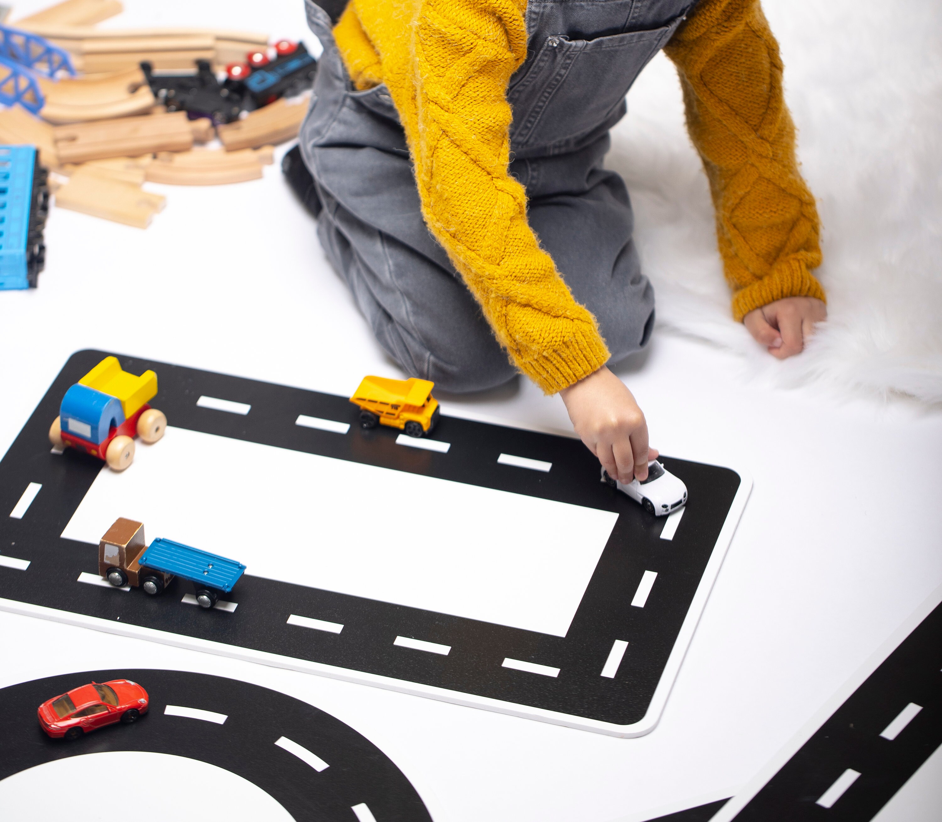 Large Road Track Shapes | Shape Learning | Small World Set up | Toy ...