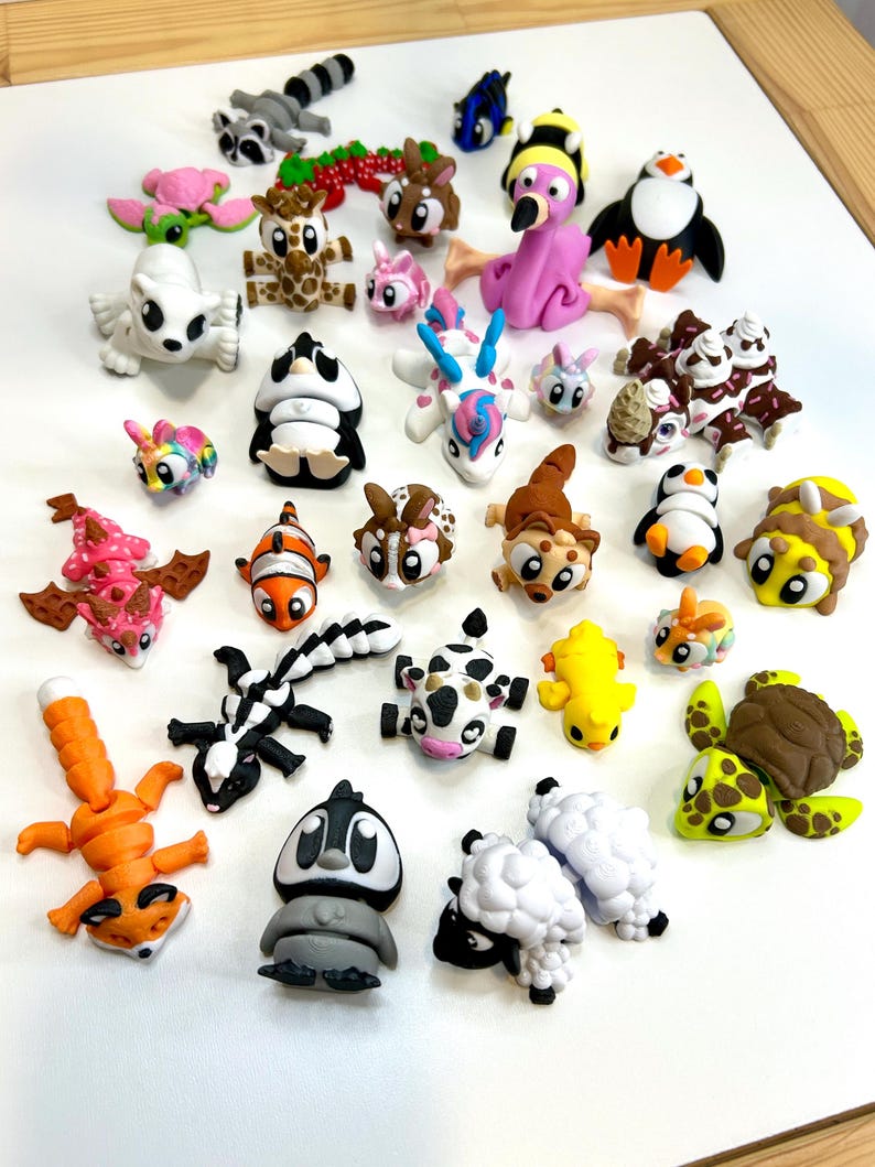 Creature Container Easy Articulated Animals | 3D Printed Creature Figurines | Trinket Container ...