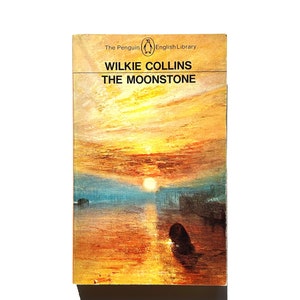 Wilkie Collins - The Moonstone - vintage 1970s Penguin English Library paperback - orange spine