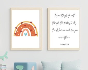 Bible Verse Printable Art Nursery Scripture Wall Art Psalm - Etsy