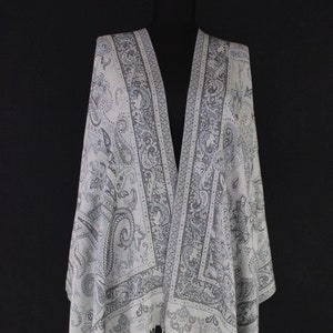 Silk embroidered women shawl, Silk shawl wrap, Silk Pashmina shawl, Paisley Silk Scarf, Woman Scarf, Gift for her, for women, Gift For Wife,