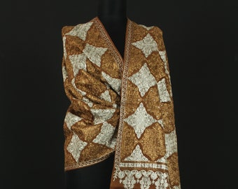 Embroidered Scarf for Women, Sequined handmade shawl, Wool Shawl, Gift for her, Wedding shawl, Women Scarf, Sparkle Wrap, Scarf for women