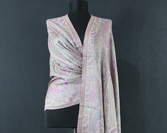 Pure silk scarf women, Silk shawl wrap, Long Silk Scarf, Paisley Silk Scarf, Silk Scarves, Woman Scarf, Gift for her, for women, Wife Gift