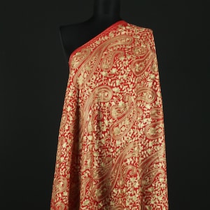 Needle embroidery Kashmiri Shawl, Fine work Scarf, Shawls and wraps, Wedding Shawl, Gift her, Christmas gift, Cashmere scarf wrap, Red shawl