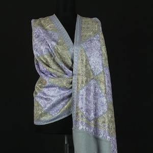 Kashmiri Pure Wool Scarf, Kashmiri Shawl, Scarves her, Winter Shawl, Sequined shawl, Gift her, Wedding shawl, Women scarf, Elegant Scarves