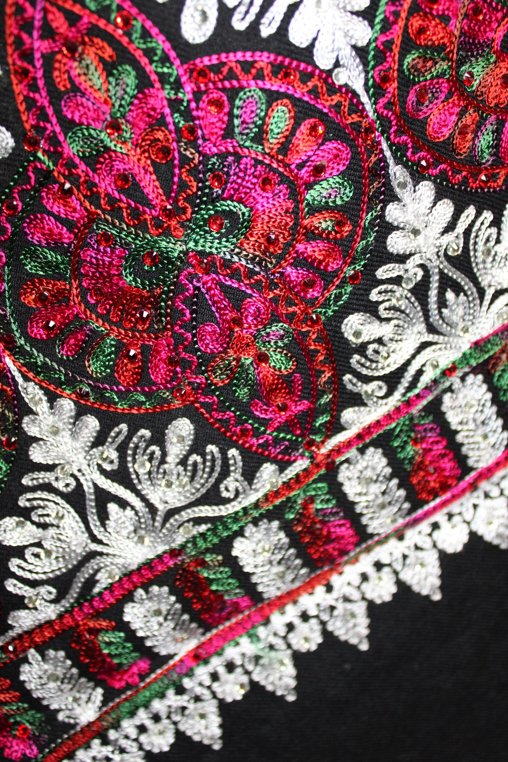 embroidered wool shawl