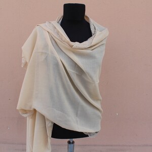 Pashmina shawl Scarf, Natural Shawl,  Handmade Wrap, Light Warm Travel Wrap, Wedding Wrap, Summer Shawl, Birthday gift Bridal shawl, scarf,