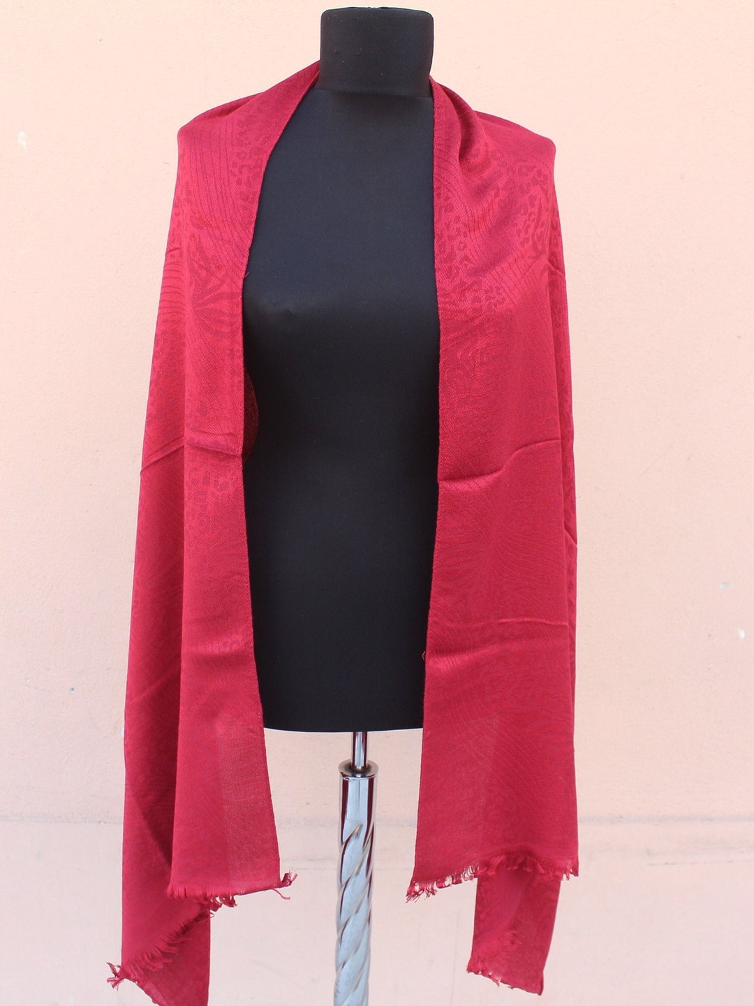 rose gold pashmina shawl