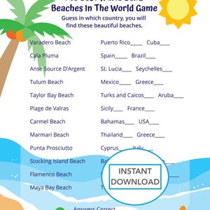 Beach Geography Trivia