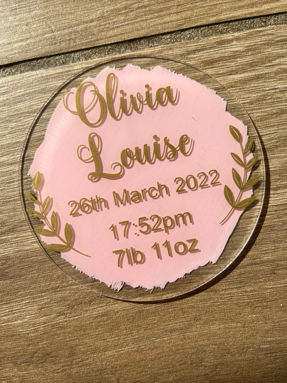 Acrylic name disc Acrylic name disc