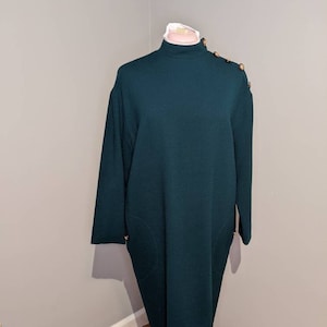 80s Evan Picone Teal Dress