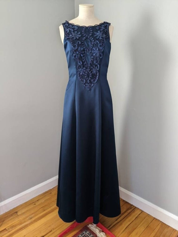 Dark Blue Loralie Originals A-line Evening Dress