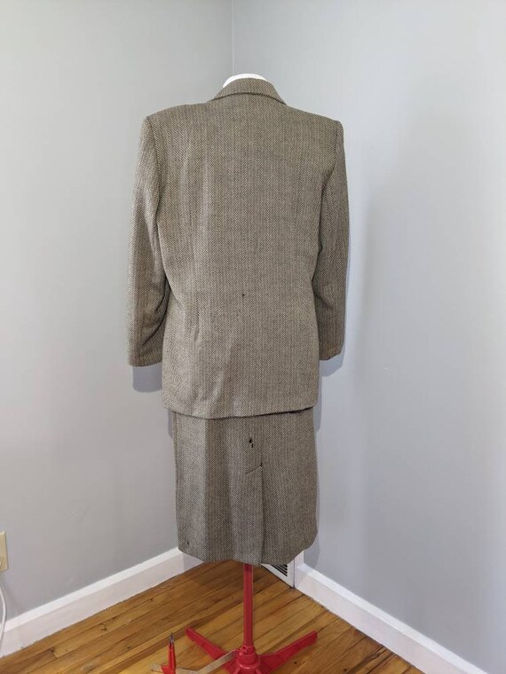 Wool Herringbone Vinci Clothiers Skirt Suit - image 3