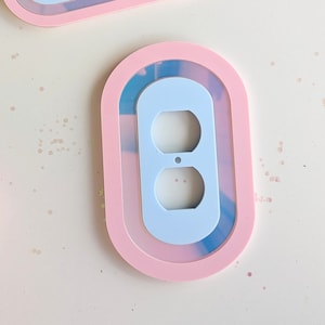Oval Iridescent Light Switch Cover