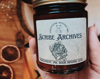 Fourth Wing Bookish Candle: Scribe Archives, Wood Wick