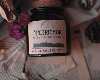 Petrichor Candle/ Rain Scent/ Rain Candle/ Wet Soil Scent/ Pine Candle/ Geosmin Candle/ Twilight Candle/ Luxury Scent