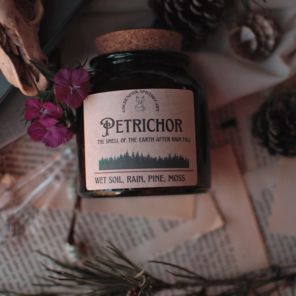 Petrichor Candle/ Rain Scent/ Rain Candle/ Wet Soil Scent/ Pine Candle/ Geosmin Candle/ Twilight Candle/ Luxury Scent