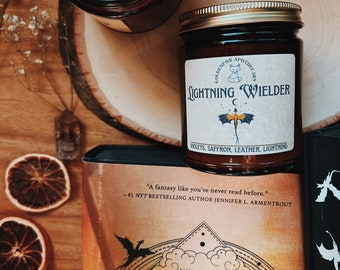 Violet Sorrengail 'Fourth Wing' Candle: Lightning Wielder, Bookish Gift