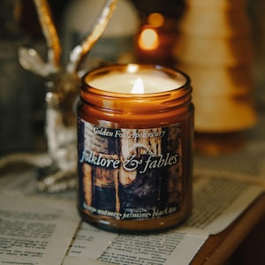 Folklore & Fables Candle, Cottagecore Decor, Fantasy Bookish Candle afbeelding 6