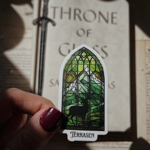Terrasen Stained Glass Sticker | Throne of Glass | Licensed Sarah J Maas | Reader Gift |Book Lover | Aelin Galathynius | ACOTAR