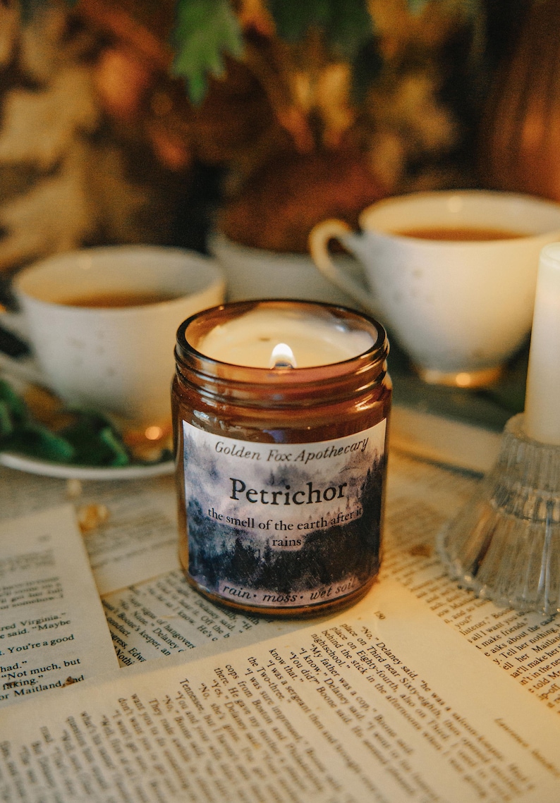 Petrichor Candle/ Rain Scent/ Rain Candle/ Wet Soil Scent/ Pine Candle/ Geosmin Candle/ Twilight Candle/ Luxury Scent image 10