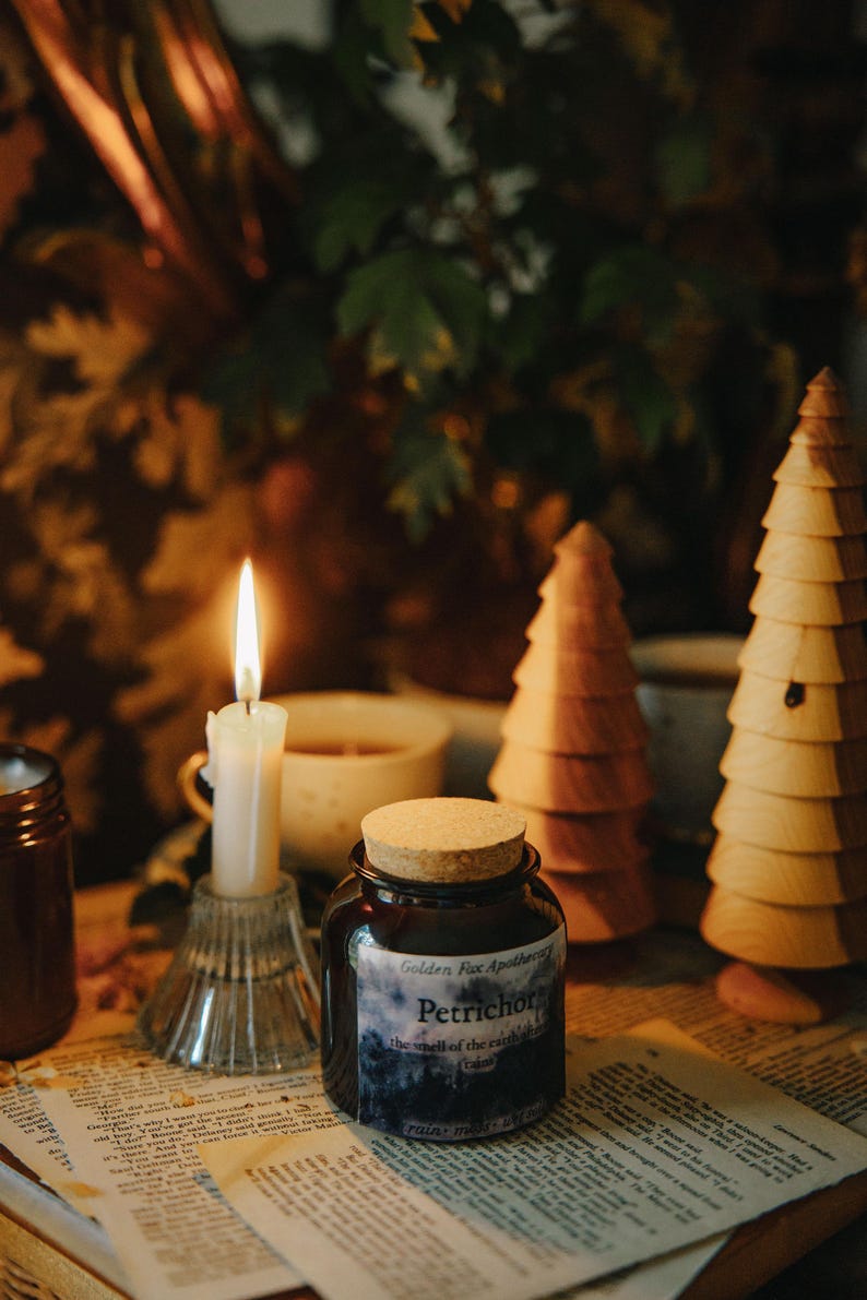 Petrichor Candle/ Rain Scent/ Rain Candle/ Wet Soil Scent/ Pine Candle/ Geosmin Candle/ Twilight Candle/ Luxury Scent image 2