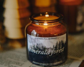Emerald Forest Pine Candle, Piñon Pine, Green Witch