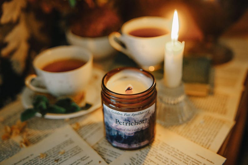 Petrichor Candle/ Rain Scent/ Rain Candle/ Wet Soil Scent/ Pine Candle/ Geosmin Candle/ Twilight Candle/ Luxury Scent image 9