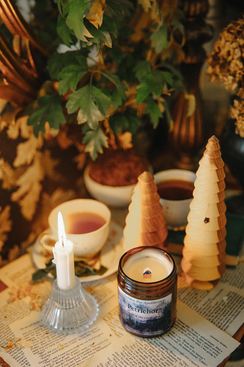 Petrichor Candle/ Rain Scent/ Rain Candle/ Wet Soil Scent/ Pine Candle/ Geosmin Candle/ Twilight Candle/ Luxury Scent image 7