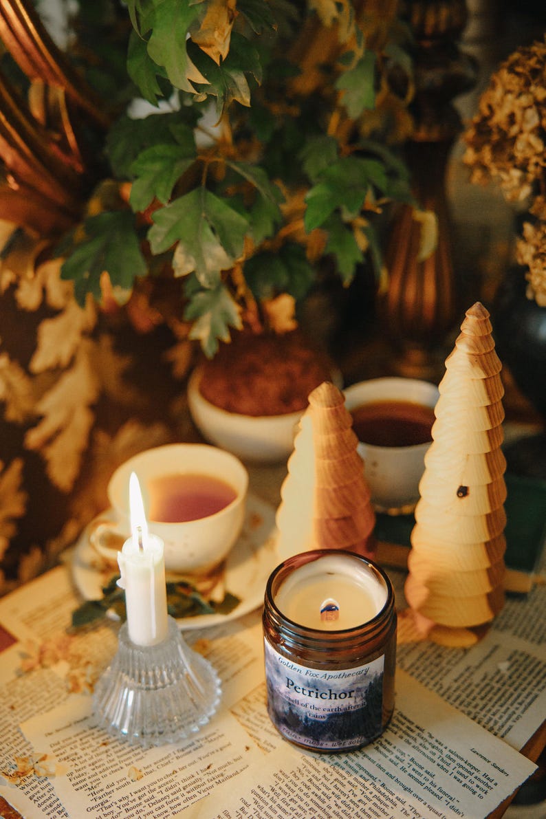 Petrichor Candle/ Rain Scent/ Rain Candle/ Wet Soil Scent/ Pine Candle/ Geosmin Candle/ Twilight Candle/ Luxury Scent image 5