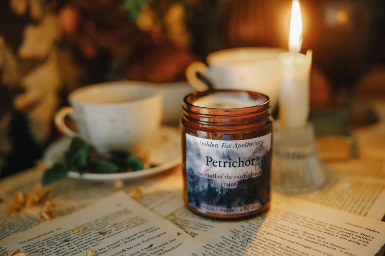 Petrichor Candle/ Rain Scent/ Rain Candle/ Wet Soil Scent/ Pine Candle/ Geosmin Candle/ Twilight Candle/ Luxury Scent image 6