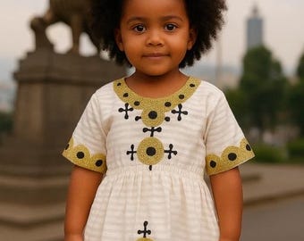 Girls Ethiopian / Eritrean Traditional Dress 1 to 2 year old