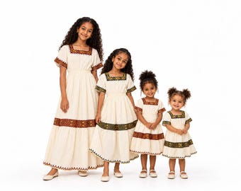 Girls Ethiopian / Eritrean Traditional Dress!!