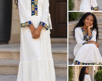 Girls Ethiopian / Eritrean Traditional Dress!! Age 10 to 12