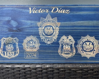 Personalized NYPD SCPD NCPD Promotion Plaque Shield Engraving